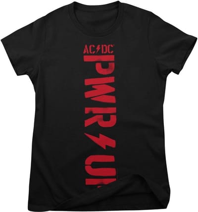 AC/DC Dames-T-shirt 'Pwr Up Vertical Logo Girly' PS-5-ACDC015-H68-10