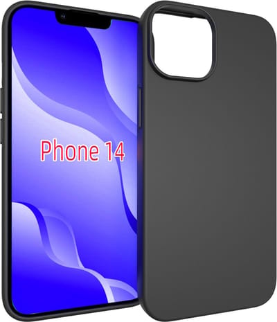 MobyDefend Hoesje - Geschikt voor iPhone 14 - TPU Backcover - Mat Zwart