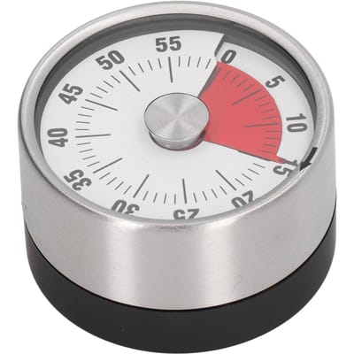Magnetische Timer Magneetontwerp Roestvrij Staal 70dB Waarschuwing Hoge Nauwkeurigheid Visuele Timer voor Keuken Kookbeheer wit