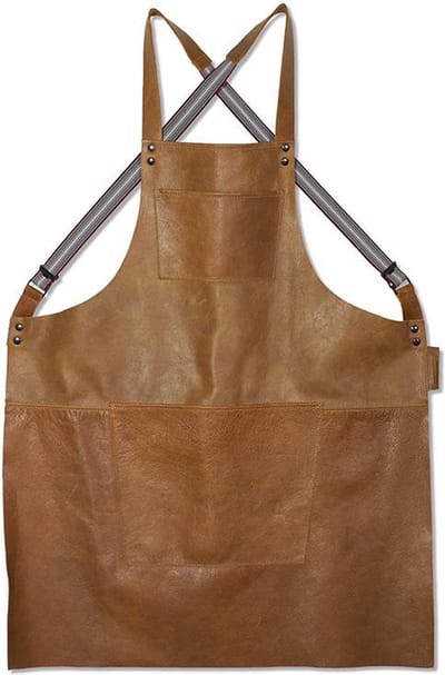 Dutchdeluxes Schort - Handgemaakt - Met Bretels - Uniek - Horeca - Vintage Cognac