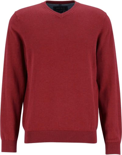 MARVELIS heren trui katoen - V-hals - rood