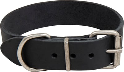 Animal Boulevard Ab30016 - Hals- En Leibanden - Hond - Ab Country Leather Hd Halsband Zwart-35mmx45-53cm - Maat: 35mmx45-53cm - 198402