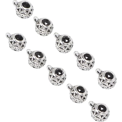 10 stuks Haarbouwkralen Legering Hol Grote Gaten Baard Dreadlocks DIY Armband Ketting Ringen white