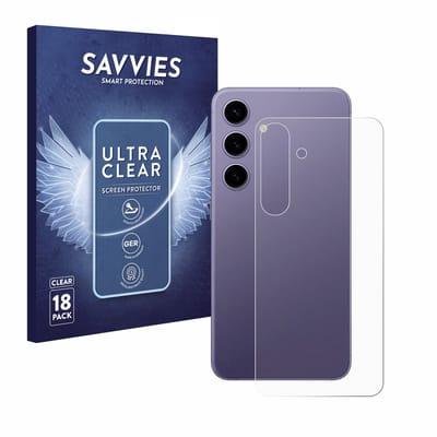 Savvies - Screenprotector voor Samsung Galaxy S24 (Achterkant) - Folie Beschermfolie transparant 18 Stuks