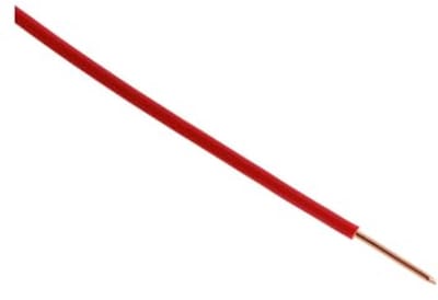 H07V-U 1.5mm² Elektrische Voedingskabel - Gevlochten Geleider met PVC Isolatie - 700V Geclassificeerd - Binnengebruik - Rood - 5m