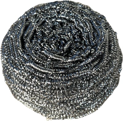 RVS spons 60 gram 100 stuks - pannenspons groot - inox schuurspons - RVS bol - voordeelverpakking