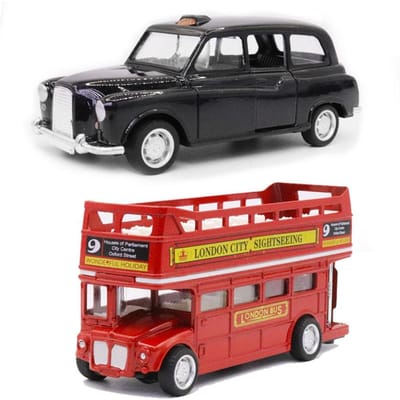 Londen Bus Taxi Legering Model Speelgoed Puzzel Speelgoed Jongen Verjaardagscadeau