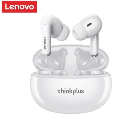 Lenovo XT88 BT5.3 Echte draadloze hoofdtelefoon met microfoon Muziekoortelefoon Sportheadset In-ear oordopjes Touch Control met oplaadetui wit