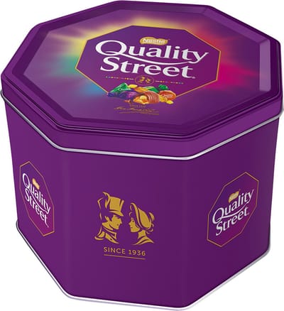Nestlé Quality Street 2,5kg - 11 smaken - XXL snoeppot met toffees - Chocolade cadeau - Chocolade mix in tinbox