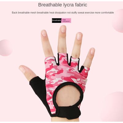 Kinder Sporthandschoenen Dunne Fiets Handschoenen Anti-Slip Vingerloos Ontwerp voor Meisjes Jongens Training Bescherming M