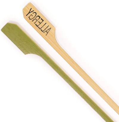 Bamboe Paddle Picks - Voedsel Markers - Voedsel Labelen - Duurzaam Bamboe Hout - 12 cm - Lichtbruin