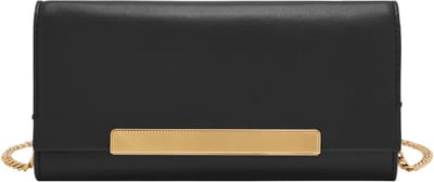 FOSSIL Portemonnee Schoudertas Penrose Flap Wallet Crossbody Black Zwart