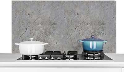 Spatscherm keuken 120x60 cm - Kookplaat achterwand Patronen - Beton print - Oud - Muurbeschermer - Spatwand fornuis - Hoogwaardig aluminium