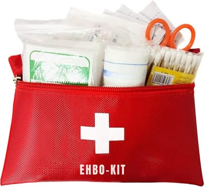 TIM® Ehbo Reisset - Reisset - EHBO - Set 94 Stuks - Rood - 19cm x 13cm x 5cm