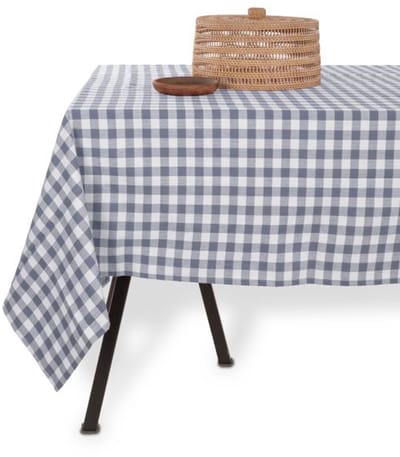 Tiseco - Tafelkleed GINGHAM - Katoen - Geblokt - 150x250 cm, blauw
