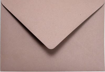 Ecologische bruine enveloppen A6 - 125 x 175 mm - 25 stuks - NK natgelijmde - 120 gram - Crush - Netuno