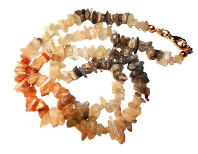 Maansten tricolor Split Collier 45 cm