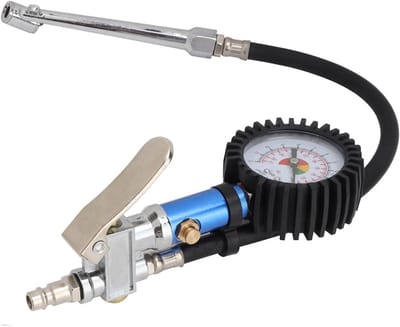 Bandenpompmeter - Luchtdrukmeter - Bandenspanning Controleren - Zelfklemmende Kop - Tot 12 Bar - Metaal