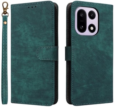 Coverup Hoesje - Geschikt voor OnePlus 15 Hoesje - Coverup Book Case met Koord - Groen