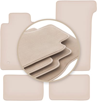 PREMIUM beige vloermatten voor: Mercedes SL R107 zonder katalysator coupé 1971-1989