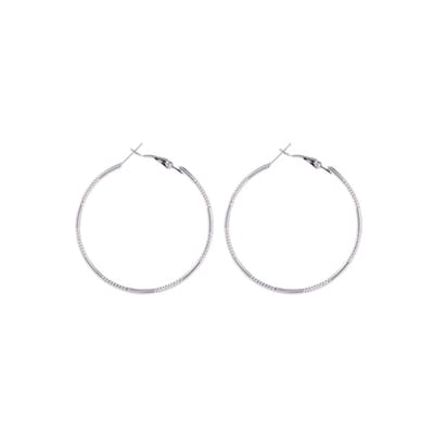 Go Dutch Label Oorringen gedraaid motief Silver E2536-1