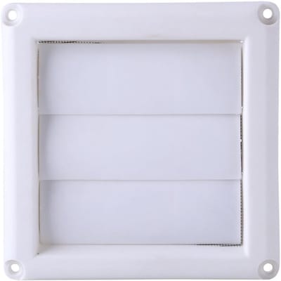 Ventilatierooster voor Droger met 3 Ventilatiekleppen en Vliegenraam - 15x15 cm, Ideaal voor Wandmontage en Luchtcirculatie