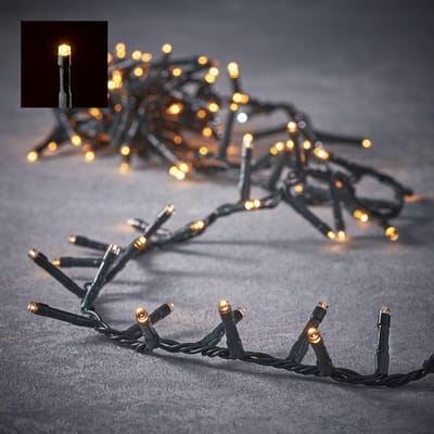 Luca Lighting kerstverlichting lichtsnoer - buiten - 550 lampjes extrawarm wit - flashfunctie - 1100 cm