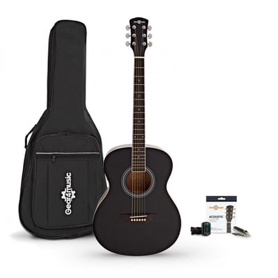 Elektro-akoestische Studiegitaar & Accessoireset van Gear4music, Zwart