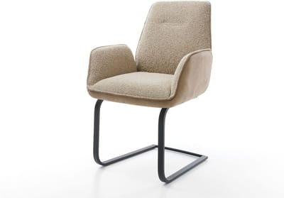 Sledestoel Zoa-Flex sledemodel vlak zwart materiaalmix mud pocketveer kern