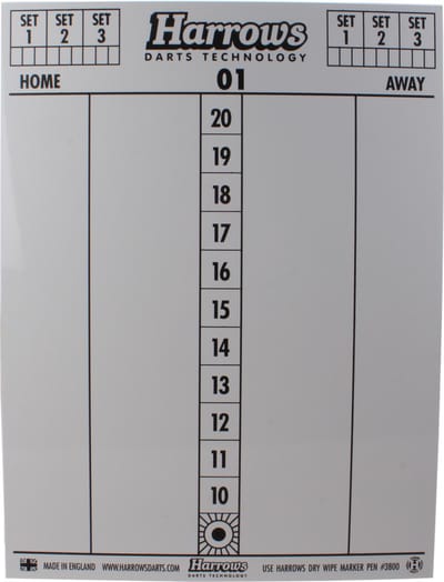 HARROWS SCORE BOARD + MARKERS 4pc