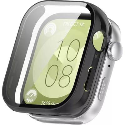 Strap-it Hard case hoesje met screen protector - geschikt voor Huawei Watch Fit 3 (zwart)