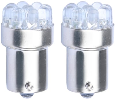 BA15S - 1156 - autolamp set - geel | R5W - R10W - 5007 - 2x 9-SMD LED | 3 Watt - 12V DC