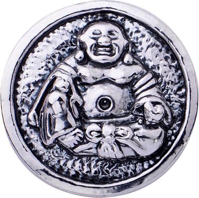 Quiges - Dames Click Button Drukknoop 18mm Boeddha Lotus Houding Gelukkig - EBCM367