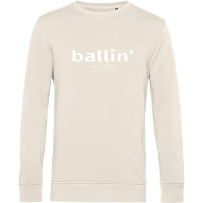 Heren Sweaters met Ballin Est. 2013 Basic Sweater Print - Beige - Maat XXL