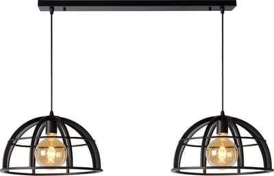 Lucide DIKRA - Hanglamp - 2xE27 - Zwart