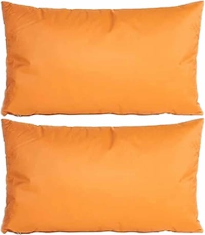Anna's collection buitenkussens - 2x - oker geel - 30 x 50 cm - binnen/buiten