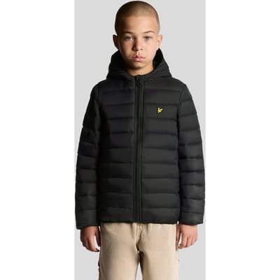 Lyle & Scott jongens lichtgewicht gewatteerde jas - zwart
