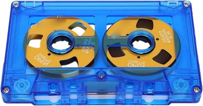 Cassetteband Spoel - Lege Band - Muziek Opnemen - Visueel Ontwerp - 50 Minuten - Zilver