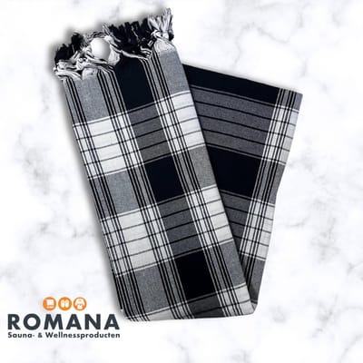 Romana Products - Hamamdoek - Classic deluxe - 95x180cm - zwart