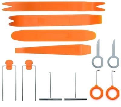 Dailygoods- Demontagetool Ergonomisch Ontwerp - Demontageset Auto - Trim Wedges - Radio/Audio Verwijdering - Duurzaam ABS/Koper - Antislip Handvat