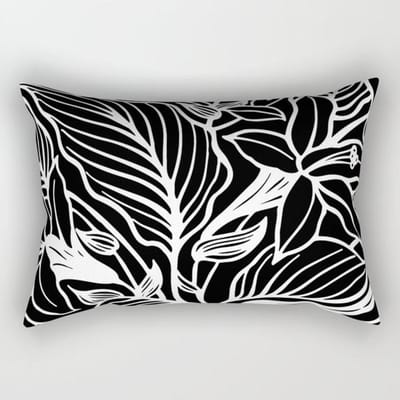 Moderne Eenvoudige Zwart-Witte Geometrische Lange Streep Kussensloop Bank Kussenhoes 30X50 without pillow core