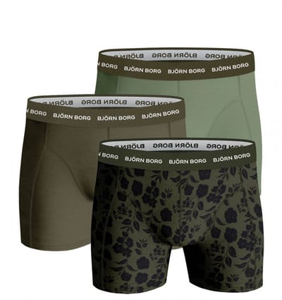 Björn Borg - Heren - Boxershort Essential 3-Pack - Groen/Multicolour - Maat S