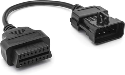 OBD2 Adapterkabel - Opel Diagnosekabel - Auto Uitlezen - 10-Pins naar 16-Pins - 25 cm - Zwart