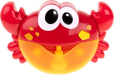 Trendmix Bubble Crab Bad Speelgoed – Muzikale Zeepbellen Krab met 12 Liedjes – Baby en Peuter Bad Speeltje met Bubbels – Rood/Geel