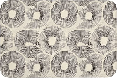 Badmat 90x60 cm - Antislip - Cirkels - Patroon - Zwart - Badmatten voor badkamer - Badkamermat - Douchemat - Badkamer mat