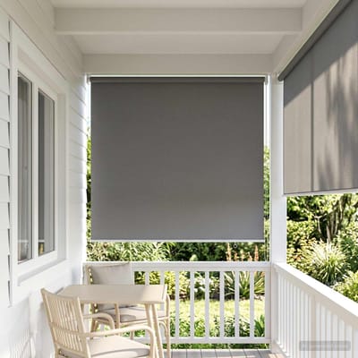 vidaXL - Buitenrolgordijn - UV-bescherming - Lichtgrijs - 100 - x - 230 - cm - (B - x - H)