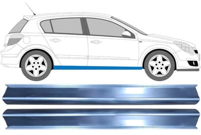 Reparatie dorpel voor Opel Astra H 2003-2014 / Links = Rechts / Set