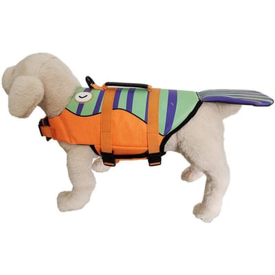 Haai Hond Zwemvest Verbeterd Drijfvermogen Kleine Honden Zwemkleding Veiligheidsvest met Handvat voor Middelgrote Grote Honden Surfen M