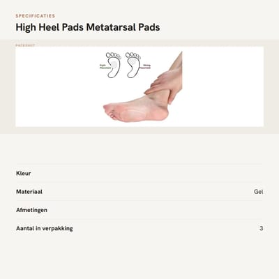 Dailygoods- Kussentjes voor hoge hakken - Voetkussens - Gel-inlegzolen - Antislip - Snelle pijnverlichting - Zacht & comfortabel - Voetbed
