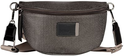 TOM TAILOR schoudertas Rosie Canvas Belt Bag Metallic Grey donkergrijs